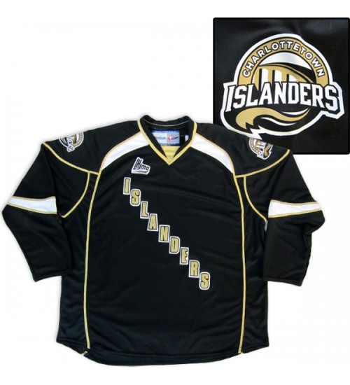 Custom QMJHL Charlottetown Islanders 2013 Pres Hockey jersey Road Black